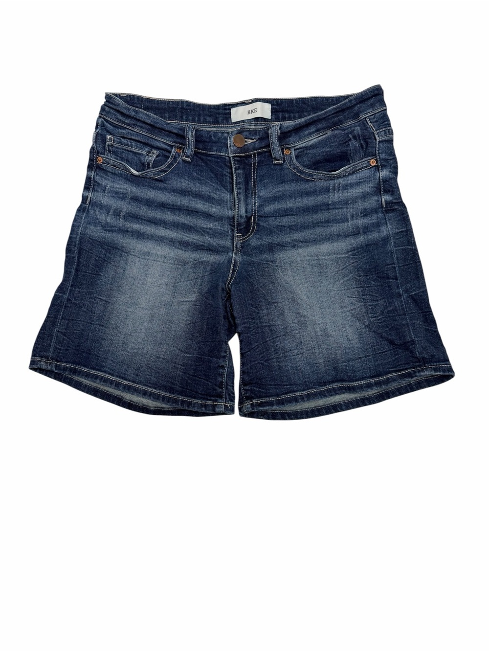 BKE Payton Denim Shorts Size 29 Dark Wash Distressed Stretch Jean Shorts